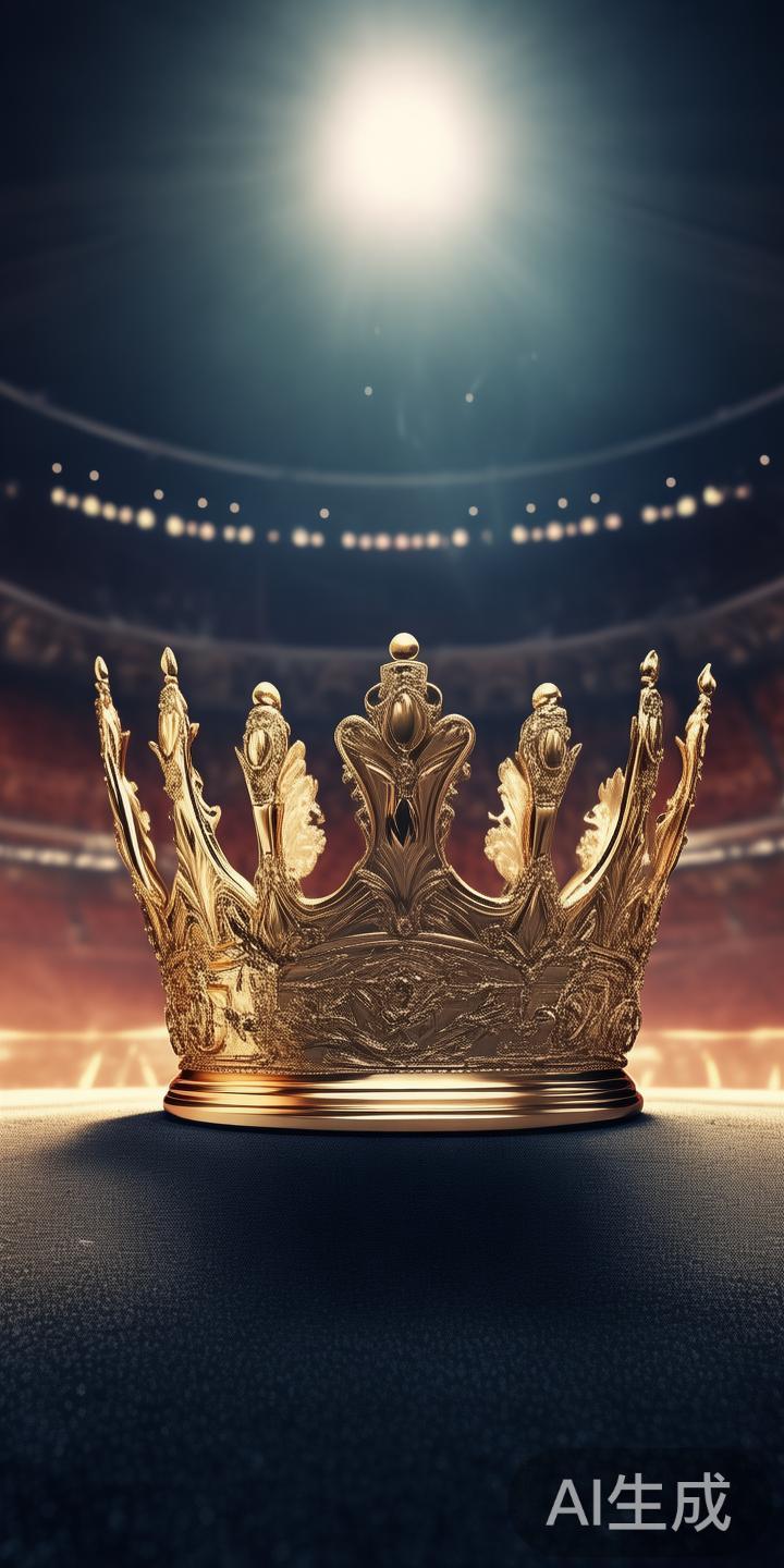 在激烈的竞技场上，冠军的荣耀象征着最高的成就与尊贵